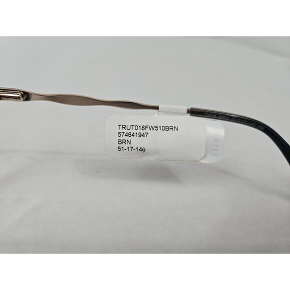 True Religion Eyeglasses Frames Size 51 - 17 - 140 Brown Silver Wavy Arms - Picture 2 of 5